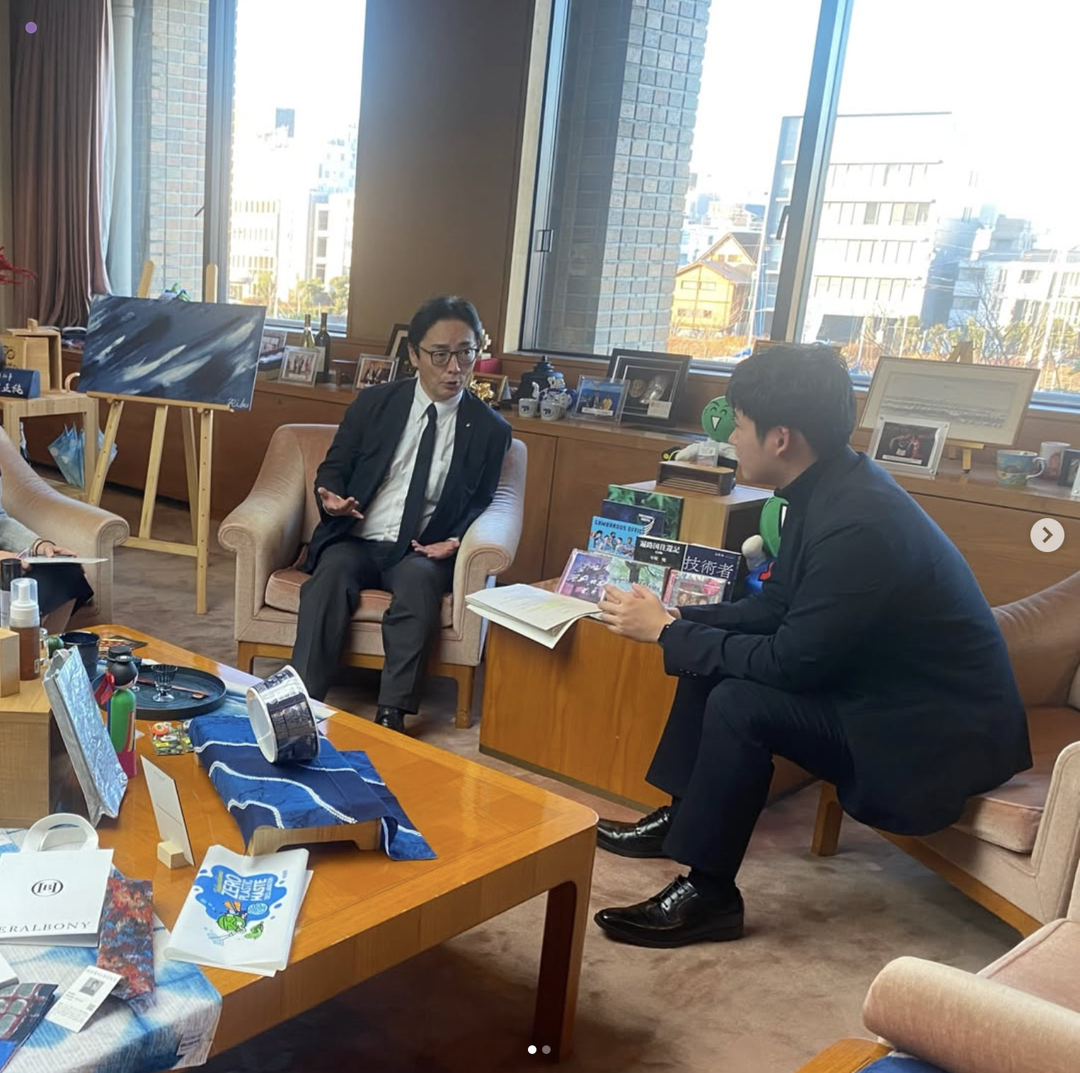 徳島県・後藤田知事との面会